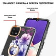 thumbnail image 3 of Allytech Galaxy A22 5G Case Cover, Soft TPU Back Cover with Ring Holder Stand Shockproof Anti-Scratch Slim Fit Bumper Phone Case for Samsung Galaxy A22 5G, Purple Flower, 3 of 4