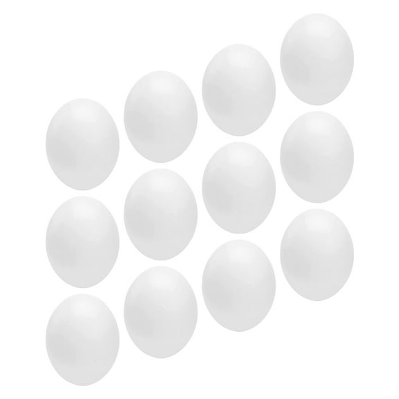 WORGEOUS  12 Pcs Toy Cockatiel Portable Egg Props Fake Eggs Child White