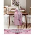 thumbnail image 3 of Boanket Marble Pink Table Runner - 60 Inch Long, Kitchen Dining Table Runner Dresser Scarves, Modern Abstract Ink Painting Luxury Farmhouse Home Decor for Coffee Table Wedding Party Banquet, 3 of 8