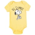 thumbnail image 3 of PEANUTS Woodstock Snoopy Newborn Baby Boys Bodysuit Jogger Pants Bib and Hat 4 Piece Outfit Set Newborn to Infant, 3 of 5