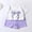 Purple, variant on SGFCWSX Boys Girls 2 Piece Outfits Graphic Short Sleeve T-Shirt and Gingham Plaid Shorts Summer Casual Clothes Set for Kids Black Size 3T