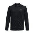 thumbnail image 1 of Sudadera con capucha Under Armour ArmourFleece para niños con cierre completo, negra, L, 1 of 2