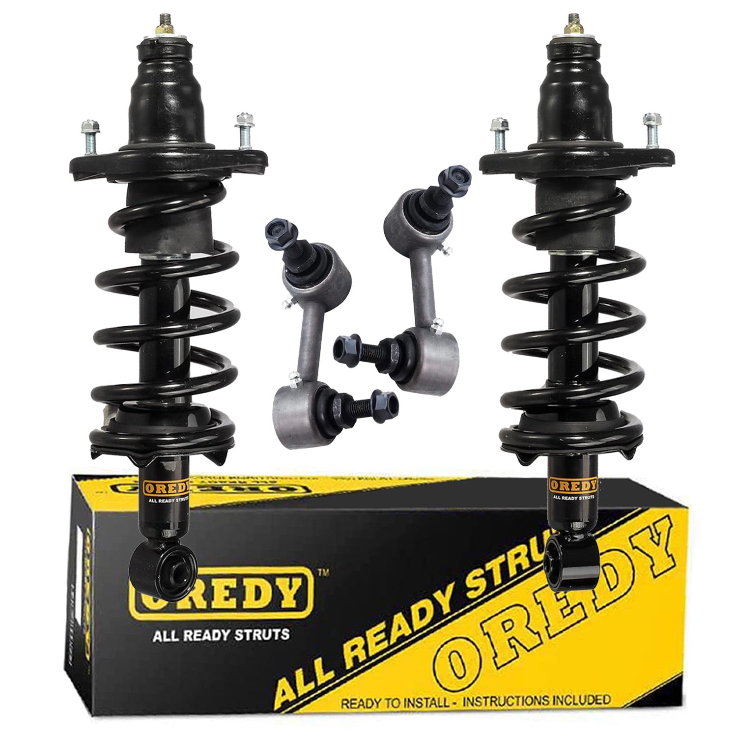 OREDY 4PC Rear Struts & Sway Bar Links Kit for 2007 2008 2009 2010 2011