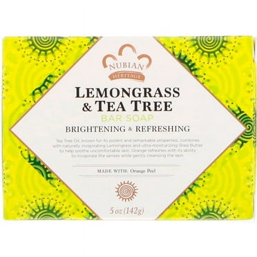 Nubian Heritage, Lemongrass & Tea Tree Bar Soap, 5 oz