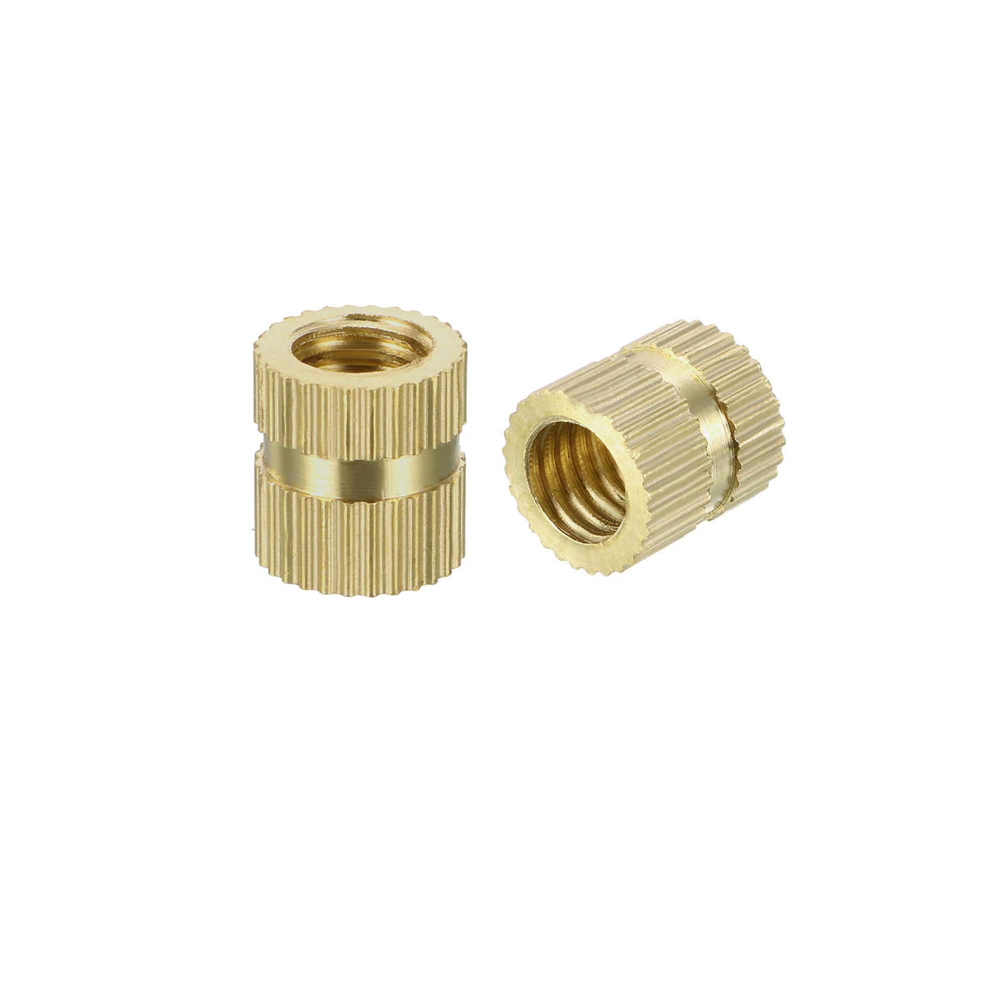 M6 x 10mm(L) x 8.5mm(OD) Brass Knurled Threaded Insert Embedment Nut