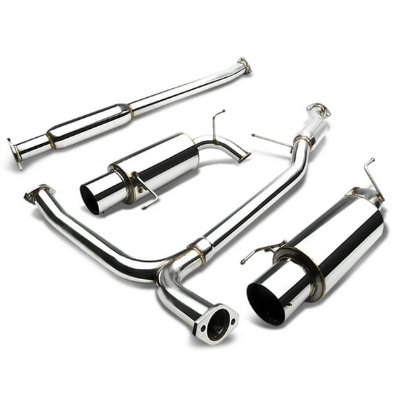 DNA Motoring CBE-HA98V6 For 1998 to 2002 Honda Accord Catback Exhaust System 4.5" Dual Path Tip Muffler - CG 3.0L V6 99 00 01