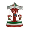 thumbnail image 4 of Animated Christmas Village Umbrella Ride Decorative Figurine, 6 in, by Holiday Time, 4 of 6