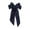Navy, variant on Women Fashion Ribbon Hairclip Vintage Satin Bow Bowknot Hairpin Hair Clip