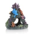 thumbnail image 1 of Decoraciones para acuarios, adornos de Coral, roca de resina, cueva de montaña, casa de peces Betta para descanso del sueño Betta, raza de juego oculta, 1 of 5