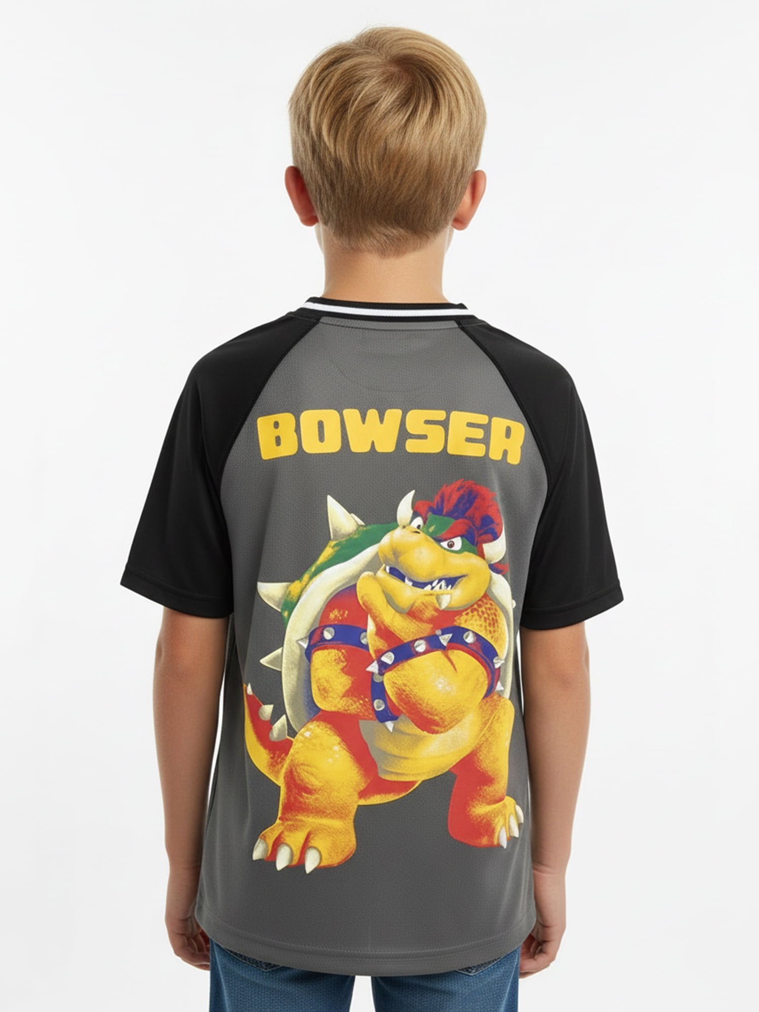 Super Mario Galaxy Movie Boys Bowser Graphic Soccer Jersey, Sizes 4-18