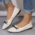thumbnail image 6 of Ytobaz Flat Shoes for women Polka Dot Bow Canvas Ballet Flats Slip On Flat Shoes Office Work Dress Walking Travel Daily Casual Outfits Footwear, 6 of 9