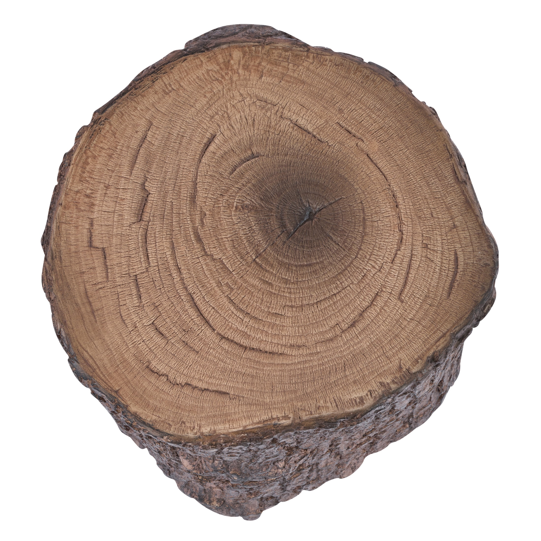 Christopher Knight Home 15.3” Tree Stump Side Table, MGO Accent Table with Realistic Wood Texture, Brown