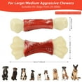 thumbnail image 5 of PcEoTllar Dog Toys for Aggressive Chewers Large Breed, Beef Flavor Nylon Durable Dog Teething Chew Toys Nylon Bones for Medium Large Dogs, 5 of 9