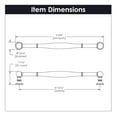 thumbnail image 7 of Belwith Keeler B076293 Fuller 8-13/16" Center To Center Vintage Cabinet Handle / Drawer, 7 of 7