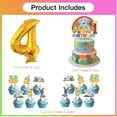 thumbnail image 3 of Canticos 4th Party Supplies Decoration Cake Topper Cupcake Big Number Balloon Set Birthday Decor Kit, 3 of 5