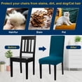 thumbnail image 3 of Chair Covers, Stretch Kitchen Dining Room Chair Covers Set of 6, Removable Washable Dining Chair Slipcovers for Home, Hotel, Banque, 3 of 8