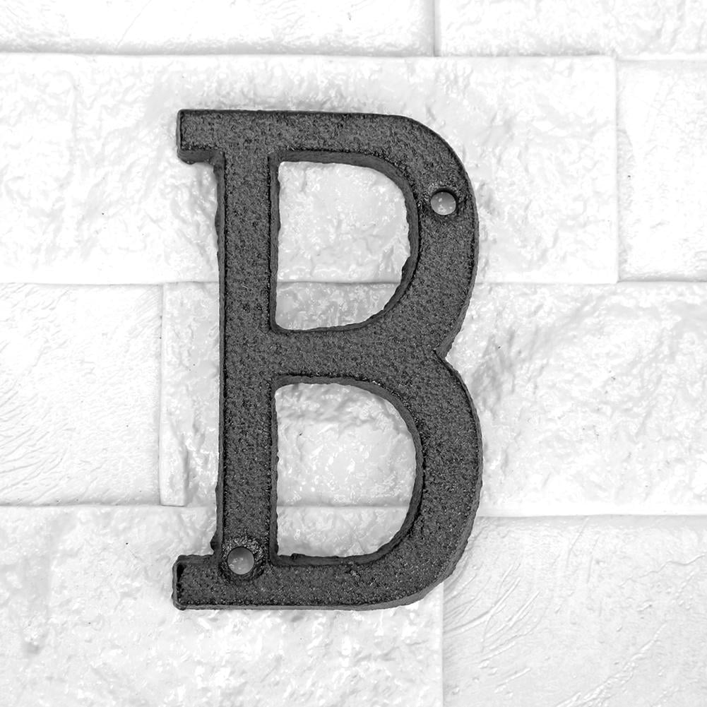 Metal Letters Alphabet Cast Iron House Sign Doorplate DIY Cafe Wall Party Decor 