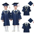 thumbnail image 3 of BloomJoy 2-12T Preschool Graduation Cap Gown Class of 2025 Tassel Set Grad Gift for Kid Toddler Kindergarten Nursery Navy 1 10-12 Years Big Kid, 3 of 6