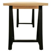 Paolini Solid Wood Executive Desk with Keyboard Drawer in Ivory Finish
