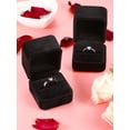 thumbnail image 4 of 12 Pieces Velvet Ring Earring Box Gift Jewelry Case Gift Boxes for Wedding, Engagement, Birthday and Anniversary(Black), 4 of 5