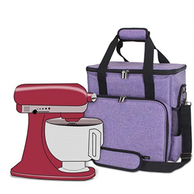 luxja portable storage bag for kitchenaid mixers and extra accessories with 4.5