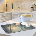 thumbnail image 6 of Yayeee Dish Drying Mat for Kitchen Counter 16"x18" Microfiber Absorbent Pad, Retro Forest, 6 of 7