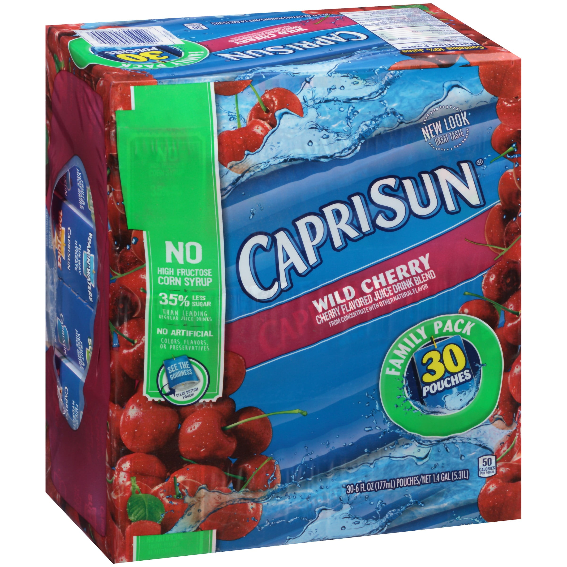 Capri Sun Wild Cherry Juice Drink Blend, 30 count, 1.4 Gal by Kraft