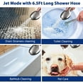 thumbnail image 4 of High  10-Setting Handheld Shower , 5" Detachable Shower , 79" Extra Long Stainless  Hose, Adjustable Bracket - Brushed Nickel, 4 of 14