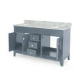 thumbnail image 6 of Juelz Contemporary 60" Wood Double Sink Bathroom Vanity with Marble Counter Top, 6 of 8