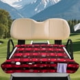 thumbnail image 3 of XYZCANDO Buffalo Plaid Snowflake Golf Cart Rear Seat Cover With 4 Pockets - Non Slip Washable Protector For 2 Passenger Golf Carts, 3 of 8