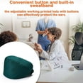 thumbnail image 2 of Gourd Caps Nurse Durability Pure Color Button Polish Nurses Professional Assorted Colors Tie Back Work Uniform Operating Hats L39, 2 of 7