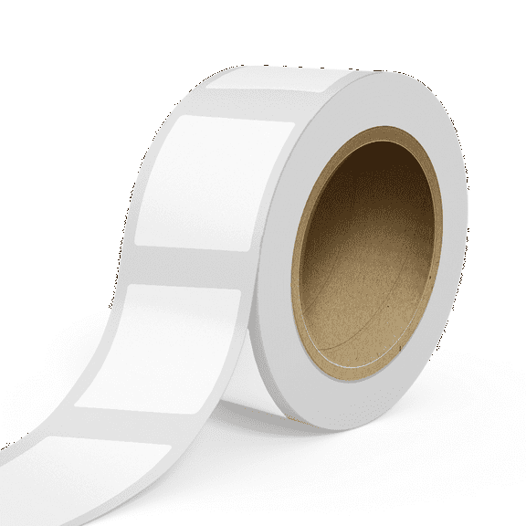 JAM Paper Standard Label Rolls, Rectangle, 3 1/2 x 4, Clear Transparent Film, 125 Labels/Roll