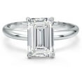 thumbnail image 2 of Gem Stone King 3 Carat 14K White Gold Lab Grown Emerald Cut IGI Certified Diamond Engagement Ring | D-E Color | VS1-VS2 Clarity | Wedding Anniversary Promise Ring for Women, 2 of 6
