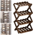 thumbnail image 2 of The Multi-Tier No-Assembly Bamboo Rack, Upgraded Foldable Multitier Bamboo Corner Shoe Rack, Space-Saving Organizer for Shoes, No Assembly Narrow Shoe Rack for Entryway, Closet, Dorm, Brown, 4 Layers, 2 of 9