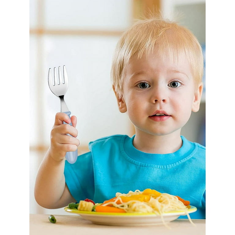 1pcs/1set Baby Teaspoon Spoon Food Feeding Fork Knife Utensils Set  Stainless Steel Kids Learning Eating Habit Children Tableware - AliExpress