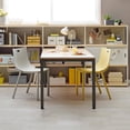 thumbnail image 2 of SOGES Computer Desk 47 inches Large Office Desk Sturdy Office Desk, Teak & Black, 2 of 7