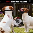 thumbnail image 6 of 2PCS Dog Muzzles, Soft Muzzle for Small Dogs to Prevent Biting Barking Eating Chewing, Adjustable Air Mesh Breathable Dog Mouth Guard for Grooming, 6 of 9