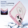 thumbnail image 2 of ELEHOLD Case for iPhone 16 Pro, Shockproof Magnetic Clear Case for Wireless Charging,Raised Edges for Camera & Screen Protection,Pink, 2 of 10