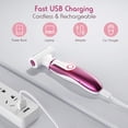 thumbnail image 4 of 4 in 1 Electric Razor for Women, Anpro Cordless Face Shaver Set, Wet & Dry Lady Hair Remover, Painless Facial & Body Hair Exfoliation USB Charging for Bikini Line, Nose Hair, Eyebrow, Arm, Leg, 4 of 9