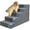 grey, variant on Dog Stairs for Small Dog and Cats,23”H Non-Slip Bottom Pet Steps for High Beds and Couch,Extra Wide High-Density Foam Pet Stairs Grey,5 Steps