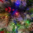 thumbnail image 5 of Resenkos 7ft Pre-Lit Christmas Tree - 70 Red Berries 70 Pine Cones, Changeable Lights & Auto-Stretching Branches, Ideal for Home/Office/Parties, Green, 5 of 11