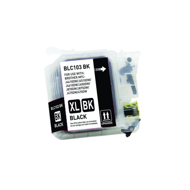 Cartouche d'Encre Noire Haute Capacité Compatible Brother LC103BK par Superink