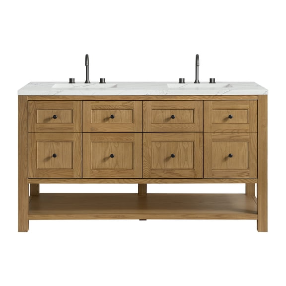 James Martin Vanities 330-V60d-3Enc Breckenridge 60" Free Standing Double Basin Poplar