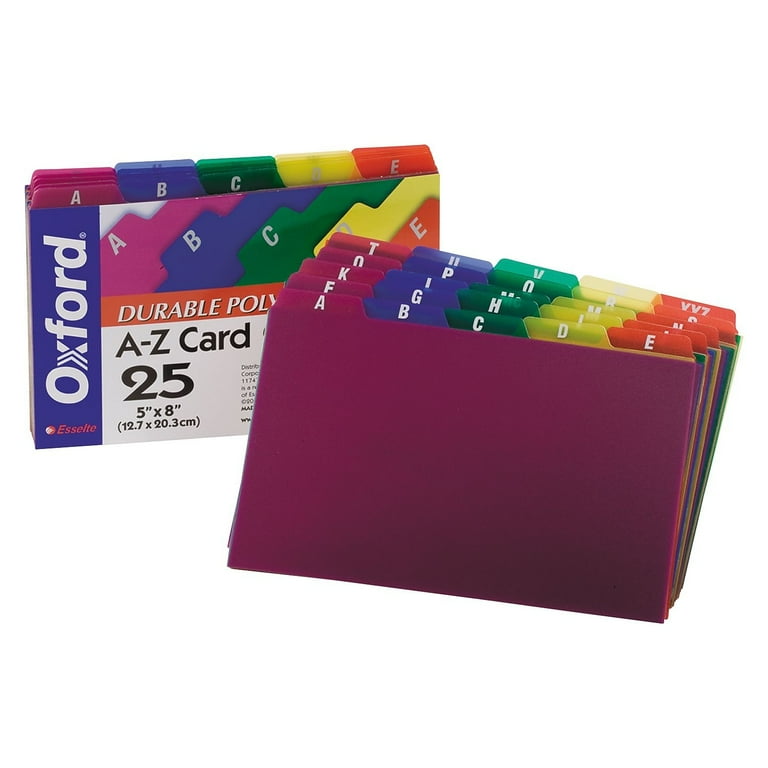 Oxford 73155 Plastic Index Card Guides, Alpha, 1/5 Tab, Wear Oxford 73155 Plastic Index Card Guides, Alpha, 1/5 Tab, Wear