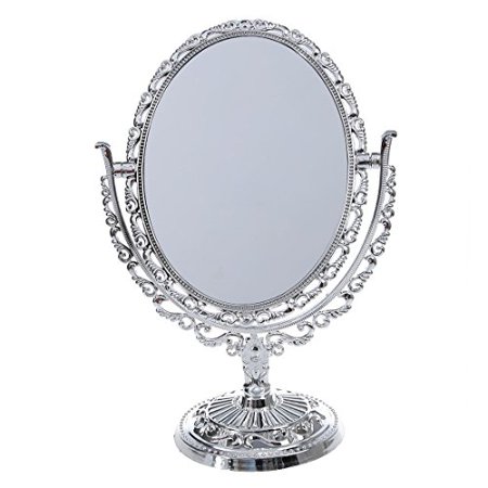 Vanity Mirror Goodaa R Silver Vanity Make Up Cosmetic Table Bathroom Mirror On Foot Stand Walmart Canada