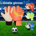 thumbnail image 2 of Iaukyu 1 Pair Goalkeeper Gloves Breathable Impact Resistant Non-slip Texture Football Training Gloves Goalie Gloves for Kids, 2 of 7