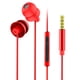 thumbnail image 2 of Auriculares internos rojos de 35 mm con cable de alta  de sonido Sleep Drive mediante auriculares con cable para teléfonos móviles, 2 of 8