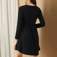 thumbnail image 5 of Purcolt Women's Maternity Mini Dress Casual Long Sleeve Crew Neck Button Flared Dresses Spring Summer Loose Fit Pregnancy Dresses, 5 of 6