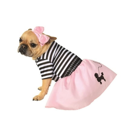 Halloween 50's Girl Pink Pet Costume