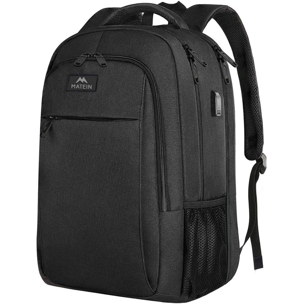 Matein 17" Travel Laptop Backpack AntiTheft School Bag Black
